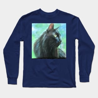 A Black Cat on a Bright Day Long Sleeve T-Shirt